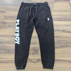 Playboy Black Jogger Pants Sweatpants Size XL